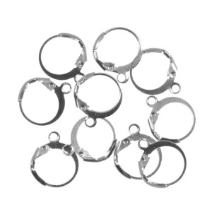 Tortita inox leverback rotunda 15mm 10/set