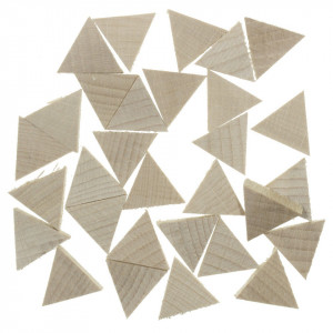 Triunghi echilateral lemn natur 2x1,8x0,5cm 28/set