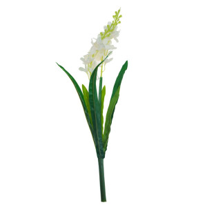 Tuberoza textil si plastic alba 47cm 2 fire/buchet