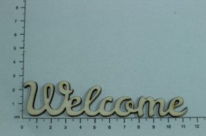 Urare placaj -Welcome- 2,5x11,5cm - Img 2