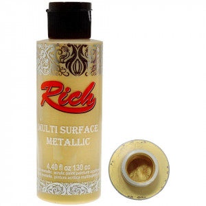 Vopsea acrilica multisuprafete metalizata 120ml Rich MSM-120 - Img 3