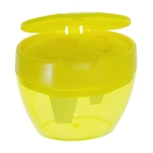 Ascutitoare plastic 3 orificii si container culori diverse 5,5x6cm - Img 2