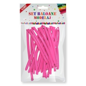 Balon pentru modelare roz 28cm 15/set 015849