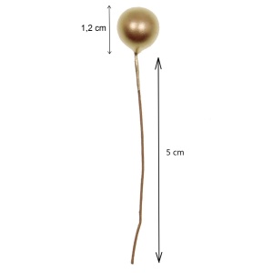 Bobite aurii 1,2cm cu tija 25/set - Img 2