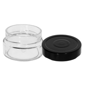Borcan sticla rotund Prezioso capac metalic culori diverse 80ml 7,4x5,2cm (106 TO 70CH) - Img 3