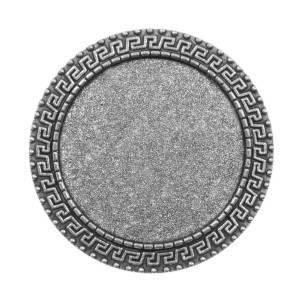 Brosa baza argintiu inchis 46mm pentru cabochon rotund 34mm B96
