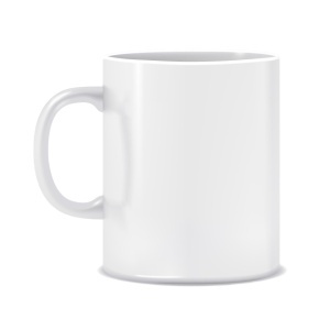 Cana alba cu toarta 300ml