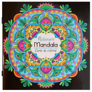 Carte colorat adulti 20x20cm -Relaxare mandala 24 pagini 120g
