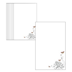 Cartonas martisor model-11 flori/fluturi 9x5,4cm 10/set
