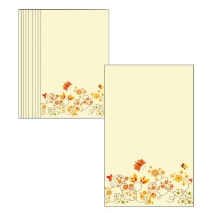 Cartonas martisor model-22 flori/fluturi 9x5,4cm 10/set