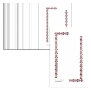 Cartonas martisor model-70 motive traditionale din Muntenia 9x5,4cm 50/set