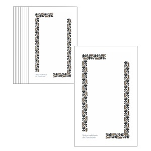 Cartonas martisor model-71 motive traditionale din Transilvania 9x5,4cm 10/set