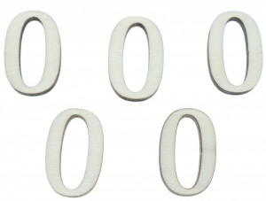 Cifra placaj -0- 2,5cm 5/set