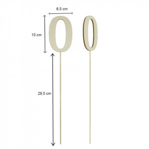 Cifra placaj pe bat 10cm - 0 - Img 2