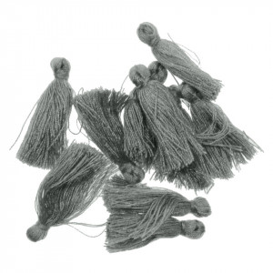Ciucure bumbac 3cm 10/set gri