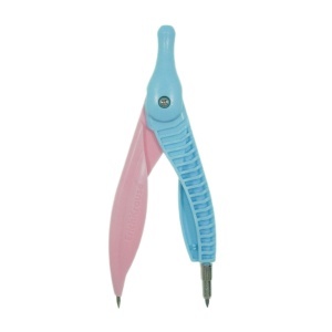 Compas plastic/metal 12,2cm bleu/roz ErichKrause