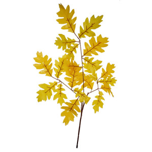 Creanga cu frunze stejar galben 62cm