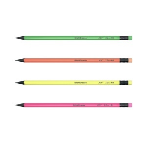 Creion grafit 2,2mm HB cu guma ErichKrause culori diverse neon Joy 43582 - Img 2