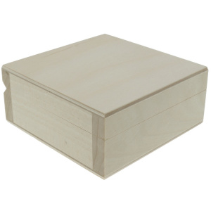 Cutie lemn patrata 8,5x8,5x3,6cm PZ264M