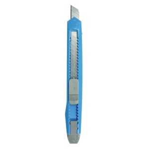 Cutter maner albastru retractabil latime 0,9cm C385