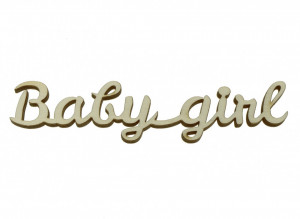 Cuvant placaj -Baby girl- 1,6x11cm