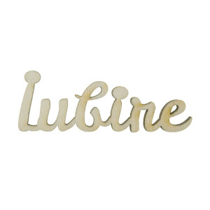 Cuvant placaj -iubire- 2x5,5cm