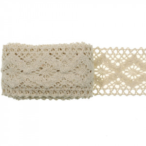 Dantela bumbac crem 4cm x 2 m