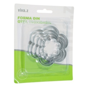 Decupator inox floare cu 6 petale 3,5-8,7cm 5/set T05246