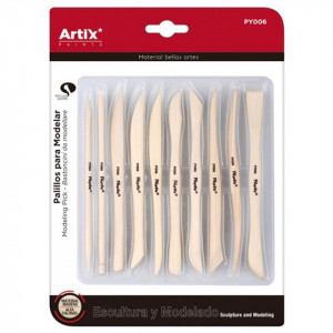 Ebosor lemn pentru modelaj 10/set Artix PY006 - Img 1