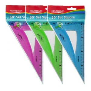 Echer plastic 18cm flexibil culori diverse 30/60 grade Keyroad KR970958 E341