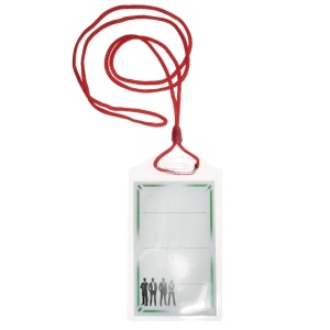 Ecuson vertical cu snur rosu 10,4x7,5cm Ecada 54003R
