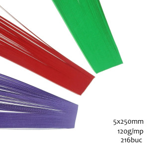 Fasii quilling 5x250mm 120g/mp 216buc