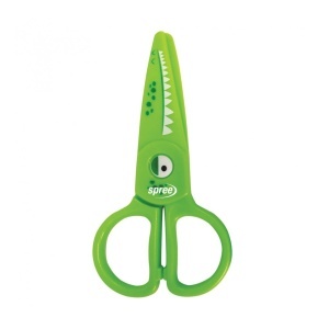 Foarfeca scolara maner si lama plastic verde 12,2cm Spree SP83160