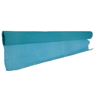 Hartie creponata floristica 50x200cm 80g/mp Colorarte albastru turcoaz H905