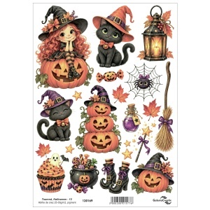 Hartie de orez pigment Toamna, Halloween - 12 20x27,5cm