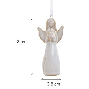 Inger ceramica gri/auriu cu agatatoare 8x3,8cm Canea 128CAN35514A - Img 2