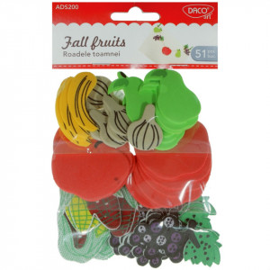 Legume/fructe de toamna carton buretat multicolore 51/set Daco AD200