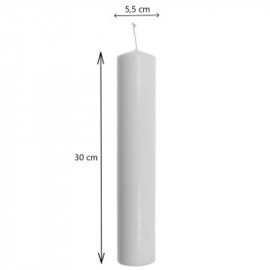 Lumanare cununie/botez alba 5,5x30cm 4205 - Img 2