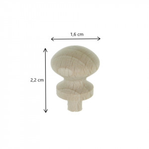 Maner lemn buton pentru sertar 2,2x1,6cm 5/set X50 - Img 2