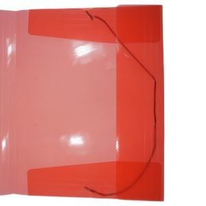 Mapa plastic rosu transparent cu elastic A4 OfficeCover M996 - Img 2