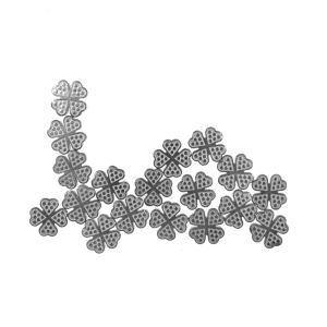 Margele hematit sintetic trifoi cu 4 foi 8,2x2,8mm 10g 17buc