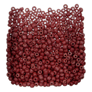 Margele nisip rotunde maro roscat lucios 4mm 60g
