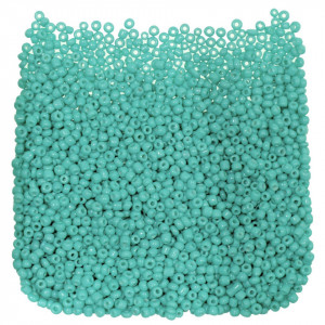Margele nisip rotunde turcoaz deschis lucios 2mm 60g
