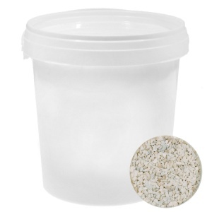 Marmura decorativa spartura alb/bej 2,5-4mm 1,2kg