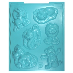 Matrita plastic 6 animale salbatice 21x26,5cm Creart FGAB0006 bleu