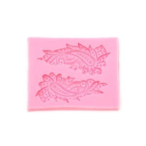 Matrita silicon dreptunghiulara ornament 8,2x9,7x1,1cm 824954 roz