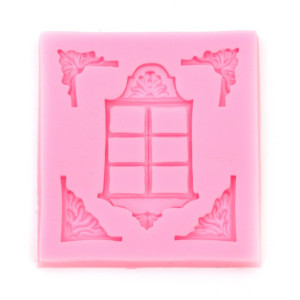 Matrita silicon fereastra si ornamente 6,4x6,7x7cm 825215 roz