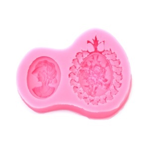 Matrita silicon model rama cu poza 8,5x6,6x1,4cm 825377 roz