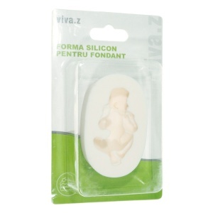 Matrita silicon ovala bebe dormind pe burta 7,3x4,7x2,3cm T06044