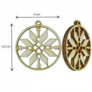 Medalion placaj Etno model-1 4cm 3/set - Img 2
